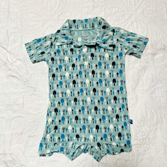 Kickee Pants Gardening Tools Romper Size 0-3m - Picture 2 of 5